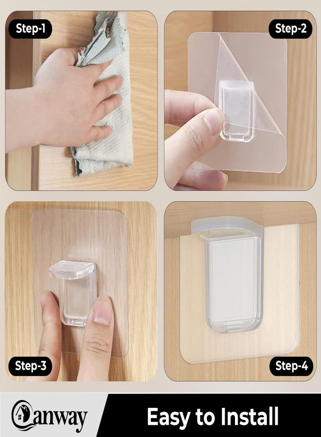 CANWAY® 20 Pieces Adhesive Partition Hook, No Drill Shelf Support Brackets Suitable for Kitchen Lockers, Wardrobes, Display Cabinets - Image 5